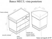 Banco cassa ad angolo mod. MEC/L